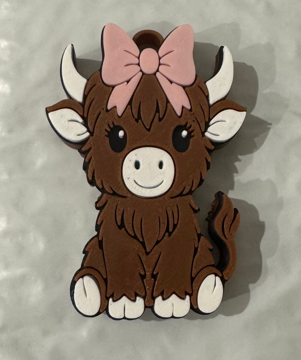 Highland Cow Soda Can Opener w/ Pink Bow