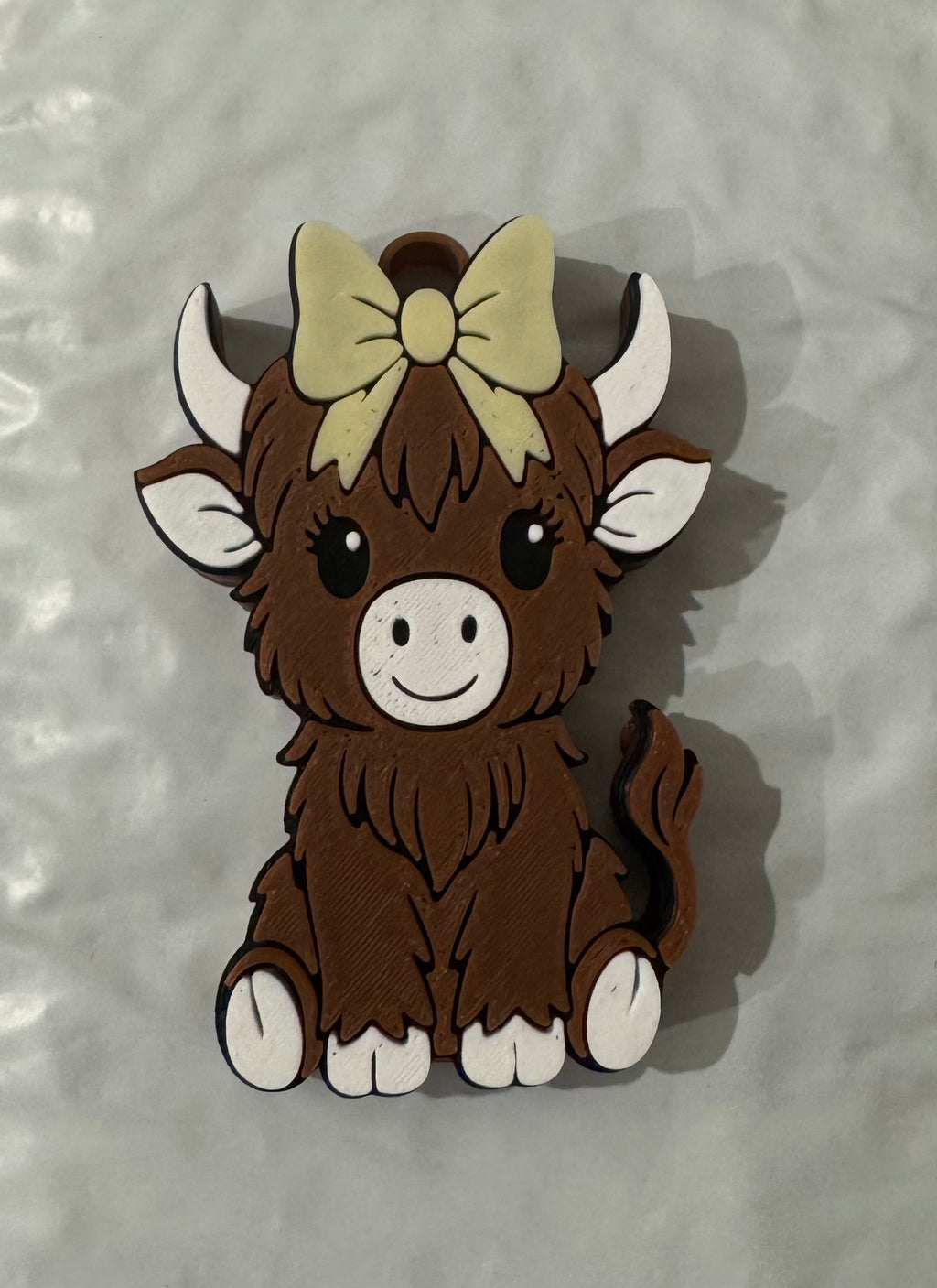 Highland Cow Soda Can Opener w/ Yellow Bow